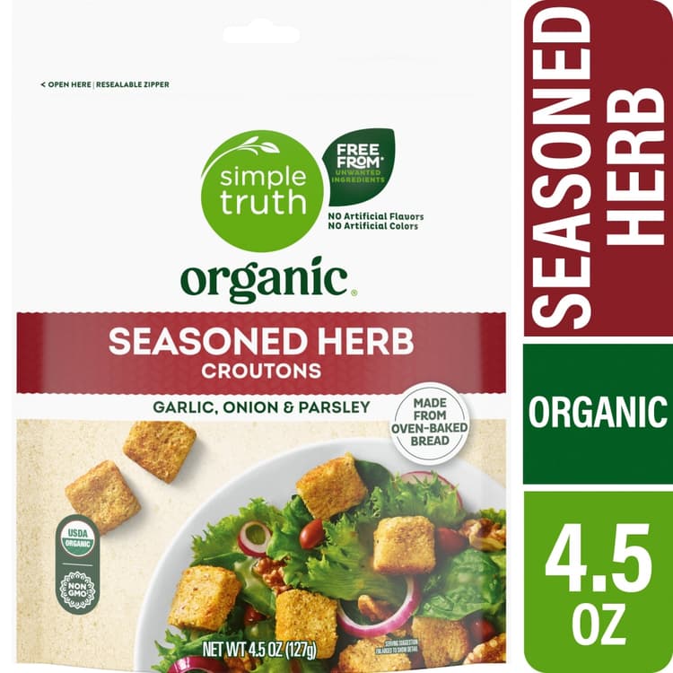 Simple Truth Organic Garlic, Onion & Parsley Seasoned Croutons