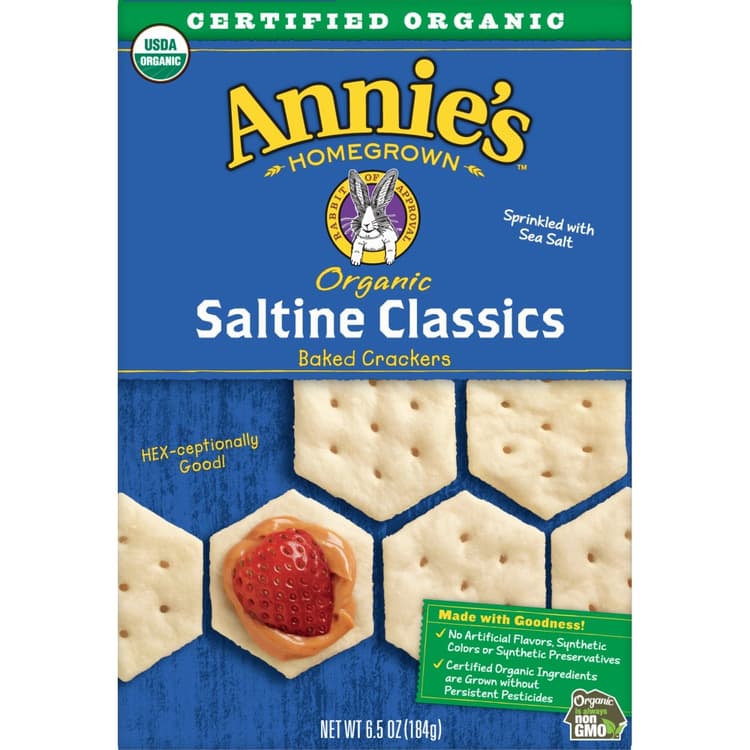 Annie'S Homegrown Organic Baked Crackers Saltine