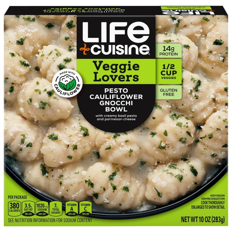 Life Cuisine Meatless Lifestyle Pesto Cauliflower Gnocchi Bowl