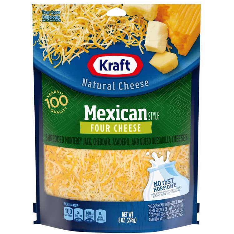 Kraft Finely Shredded Mexican Four Cheese