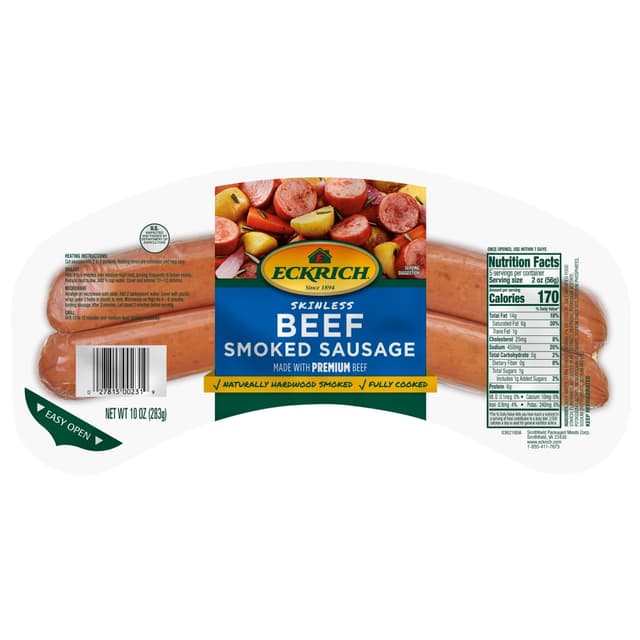 Is it Tree Nut Free? Eckrich Beef Skinless Smoked Sausage
