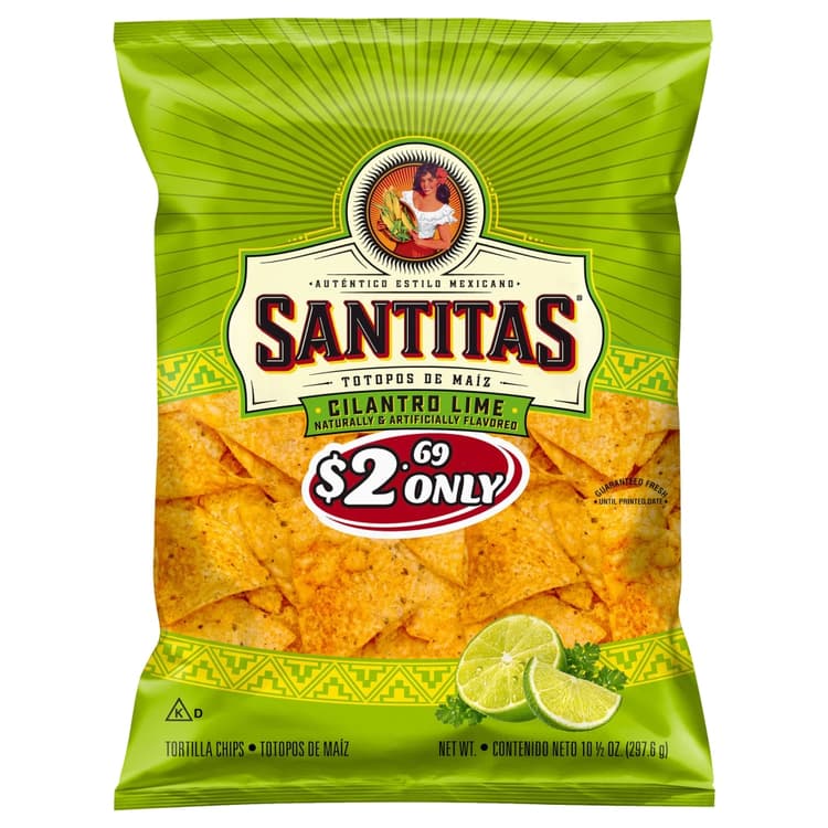 Santitas Tortilla Chips Cilantro Lime