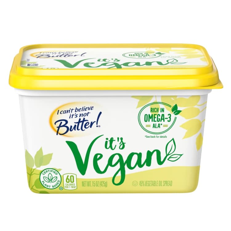 I Cant Believe Its Not Butter Spread Vegetable Oil 45% Its Vegan