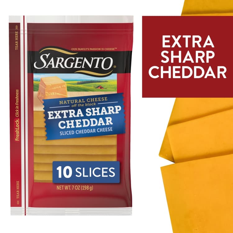 Sargento Cheese Slices Deli Style Extra Sharp Cheddar