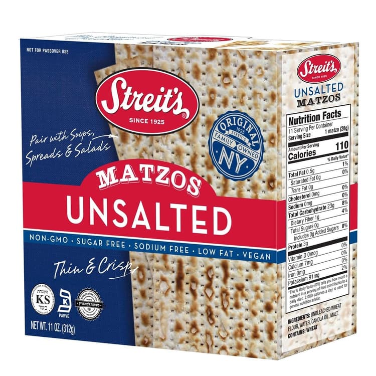 Streits Unsalted Matzo