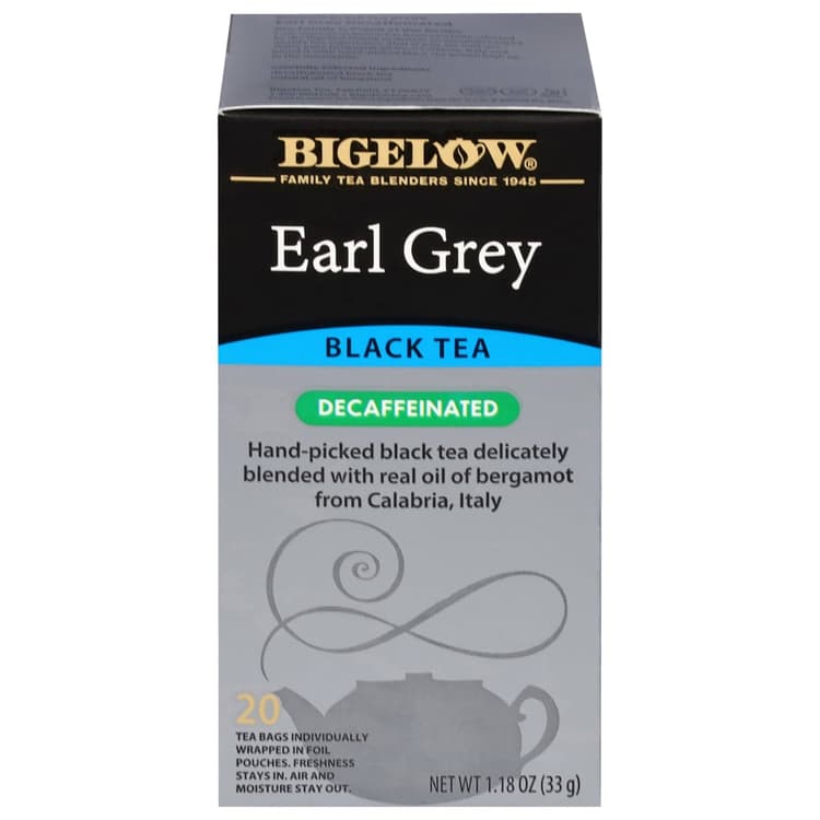 Bigelow Black Tea Bags Earl Grey Decaffeinated