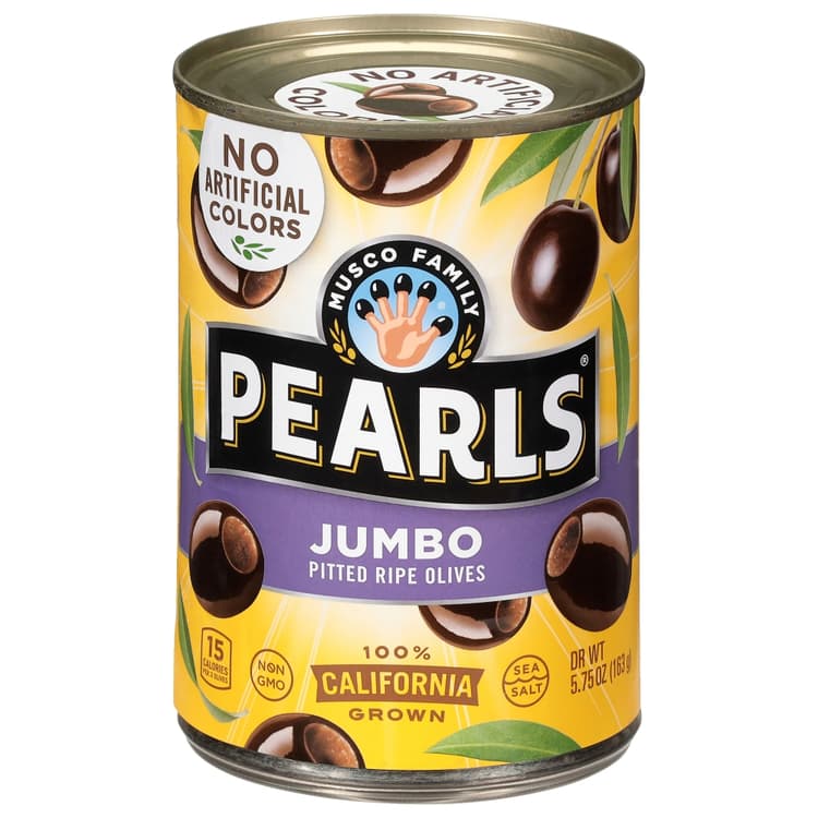 Pearls Ripe Black Olives Jumbo Pitted