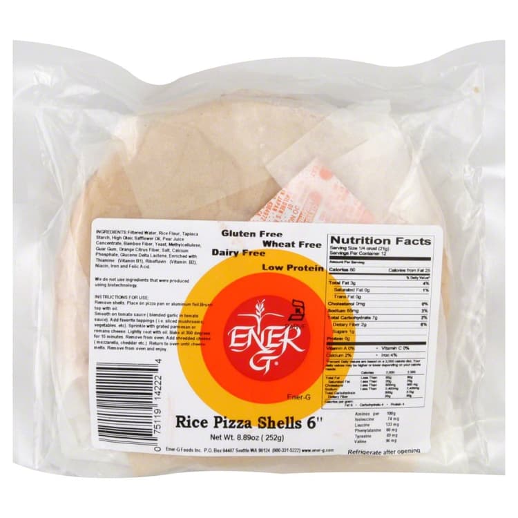 Ener-G Pizza Shells 6'' Gluten Free