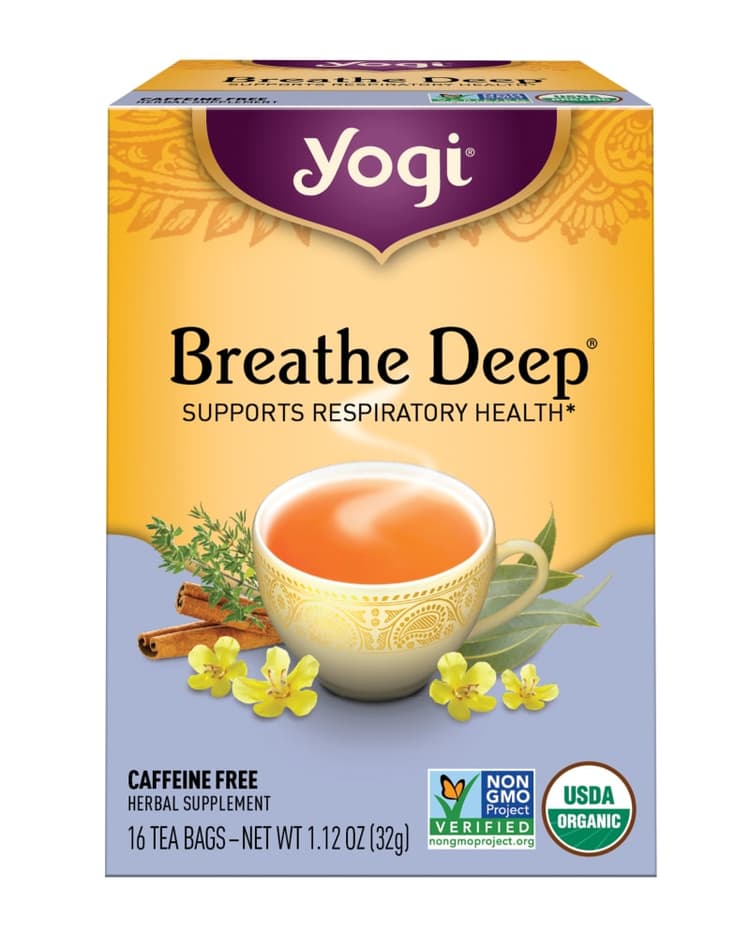Yogi Herbal Supplement Tea Organic Breathe Deep