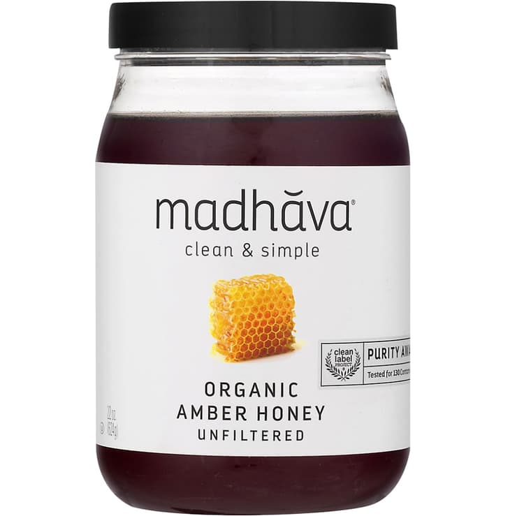 Madhava Organic Pure & Raw Amber Honey