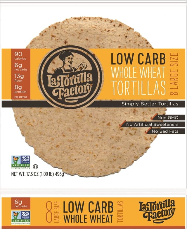 Is it Mediterranean Diet Friendly? La Tortilla Factory Tortillas Whole Wheat Low Carb Large