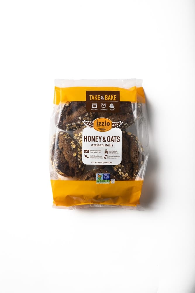 Izzio Artisan Bakery Honey & Oats Artisan Rolls