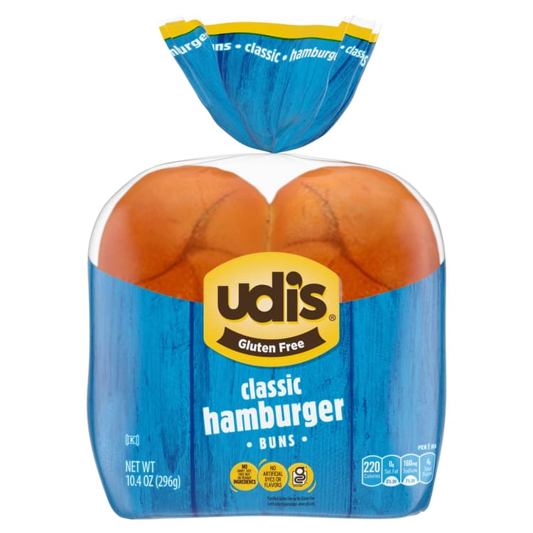 Udis Gluten Free Buns Classic Hamburger