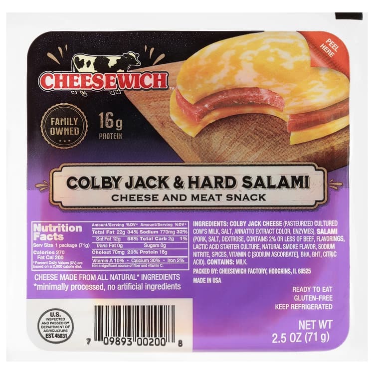 Cheesewich Colby Jack Salami