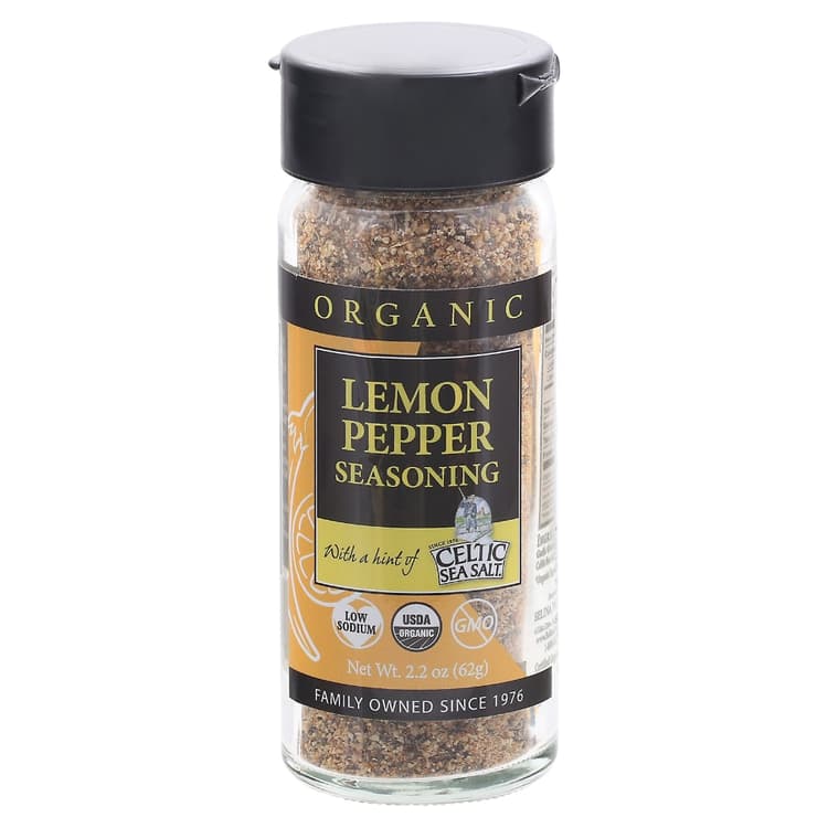 Selina Naturally Organic Lemon Pepper Seasoning With A Hint Of Celtic Sea Salt