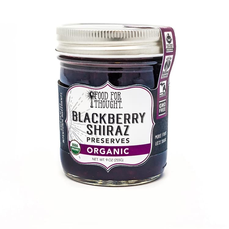 Blackberry Shiraz Preserves; Organic, All Natural, Gmo Free, Fair Trade
