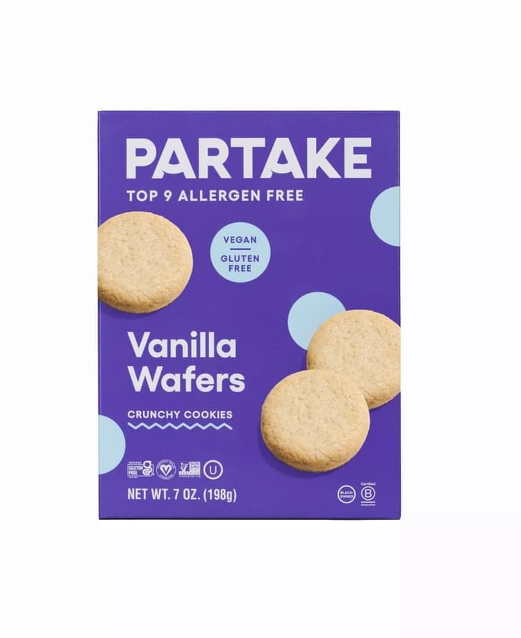 Partake Vanilla Wafers Crunchy Cookies