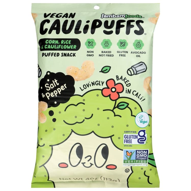 Caulipuffs Puffed Snack Vegan Salt & Pepper