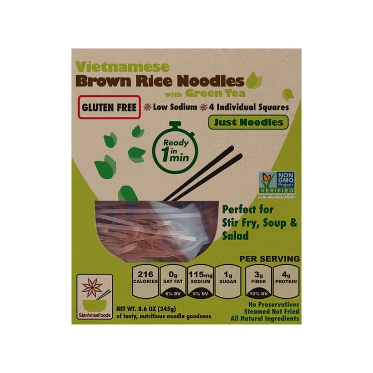 Star Anise Foods Vietnamese Brown Rice Noodles With Organic Green Tea