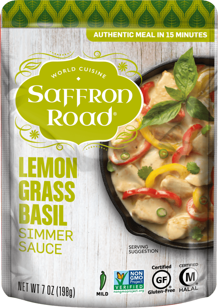 Saffron Road Lemongrass Basil Gluten Free Thai Curry Simmer Sauce