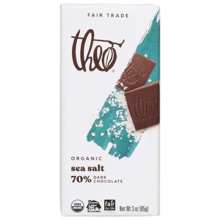 Theo Chocolate Sea Salt 70% Dark Chocolate Bar