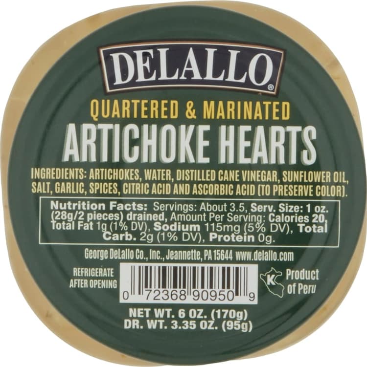 Delallo Artichoke Hearts Quartered & Marinated