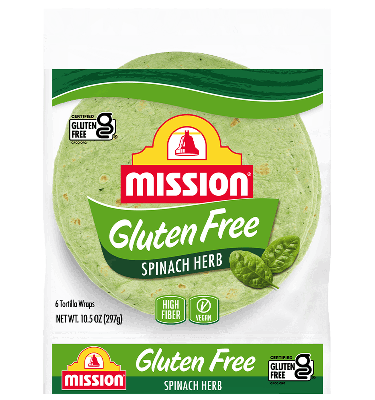 Mission Gluten Free Spinach Herb Tortilla Wraps