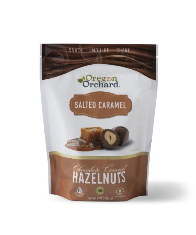 Oregon Orchard Salted Caramel Chocolate Covered Hazelnuts