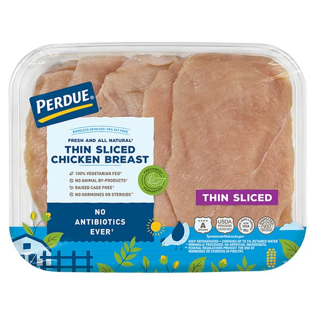 Perdue Fresh And All Natural Thin Sliced Chicken Breast