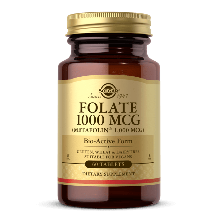 Solgar Folate 1000 Mcg (Metafolin 1,000 Mcg) Bio-Active Form