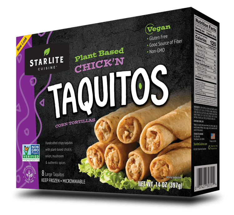 Starlite Cuisine Chick'N Taquitos Corn Tortillas