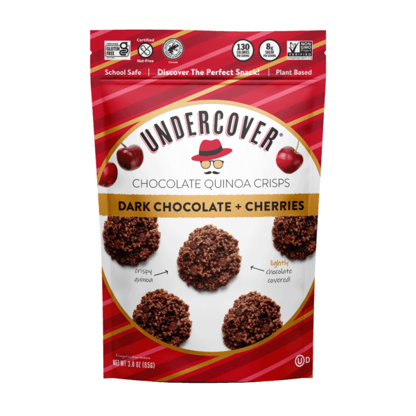 Undercover Chocolate Quinoa Crisps Dark Chocolate + Cherries