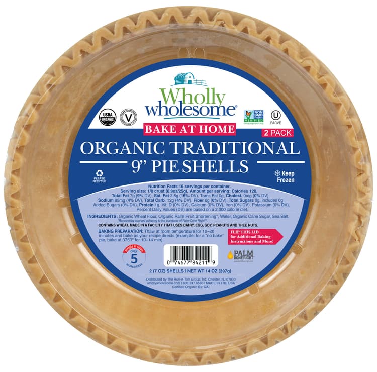 Wholly Wholesome Organic Pie Shells Traditional