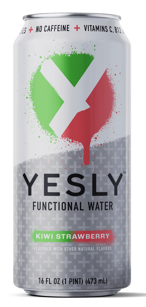 Yesly Enhanced Still Water Beverage, Kiwi Strawberry
