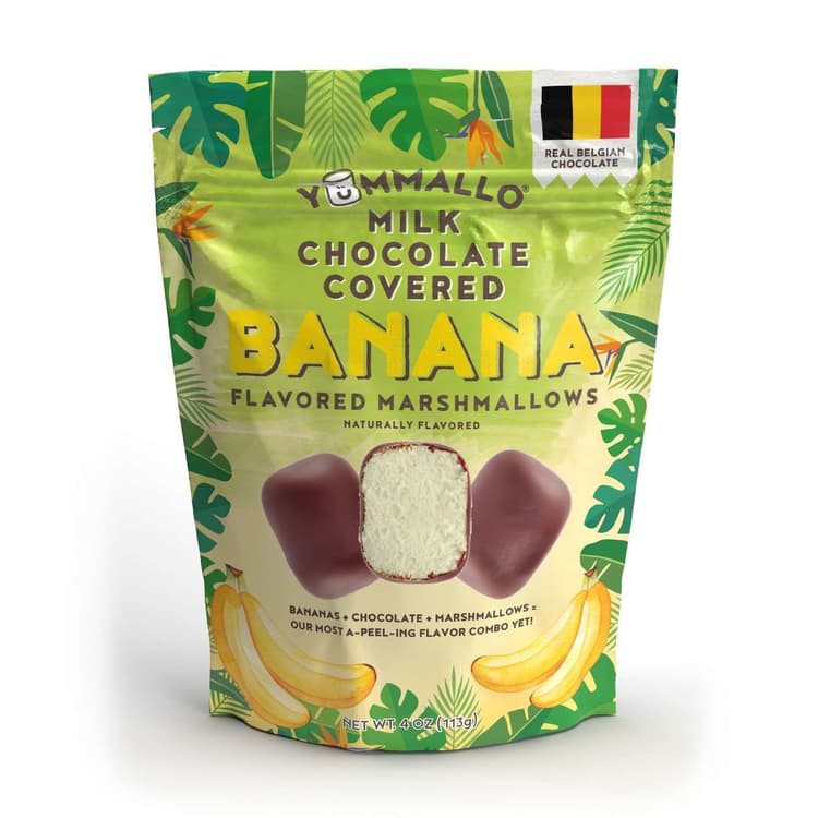 Yummallo Milk Chocolate Covered Banana Flavored Marshmallows