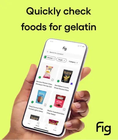 Find Gelatin free products with Fig