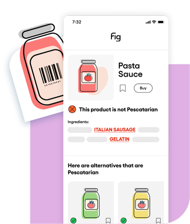 Find Pescatarian products with Fig