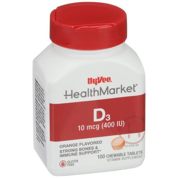 Hy-Vee Healthmarket Vitamin D3-400 Chewable Dietary Supplement