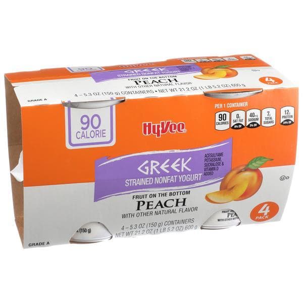 Hy-Vee Peach Greek Yogurt