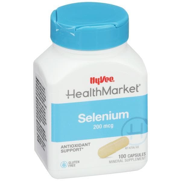 Hy-Vee Healthmarket Selenium 200Mcg Dietary Supplement Capsules