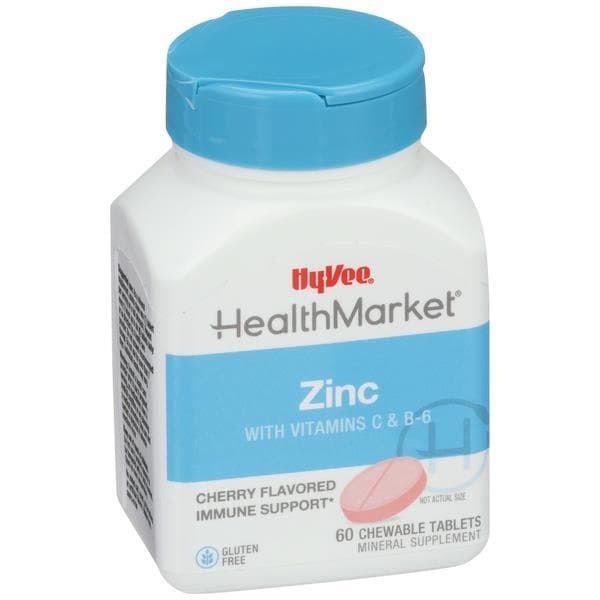 Hy-Vee Healthmarket Cherry Flavored Zinc Chewable With Vitamins C & B