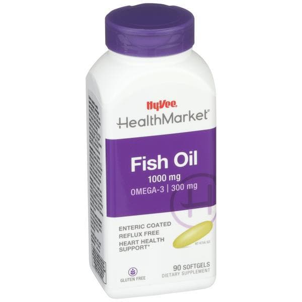 Hy-Vee Healthmarket All Natural Fish Oil - Omega-3 Enteric Coated Softgels
