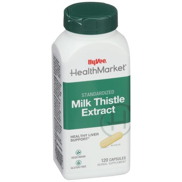 Hy-Vee Healthmarket All Natural Milk Thistle Extract Vegetarian Capsules