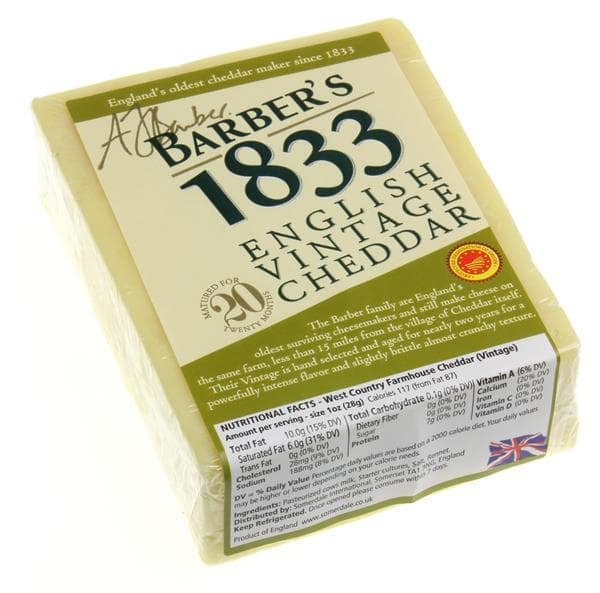 Barber'S Wood Box English Cheddar Cut & Wrapped