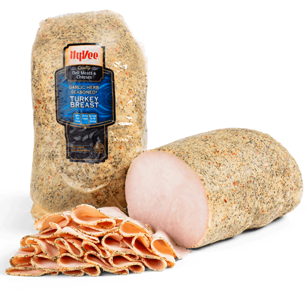 Hy-Vee Quality Sliced Garlic Herb Seasoned Turkey Breast