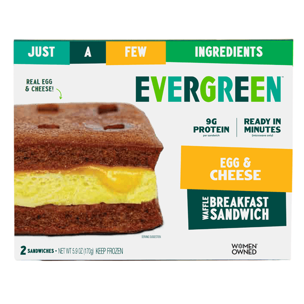 Evergreen Waffle Breakfast Sandwich, Egg & Cheese