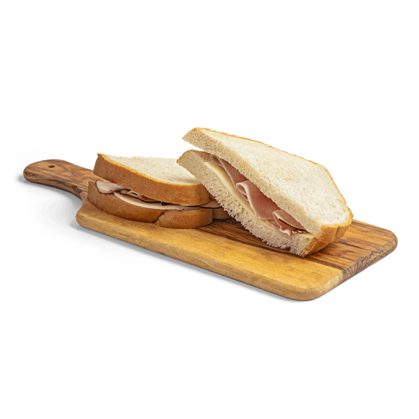 Mealtime Black Forest Ham And Provolone Cheese Sandwich On White Bread