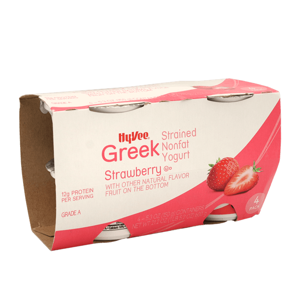 Hy-Vee Strawberry Greek Nonfat Yogurt