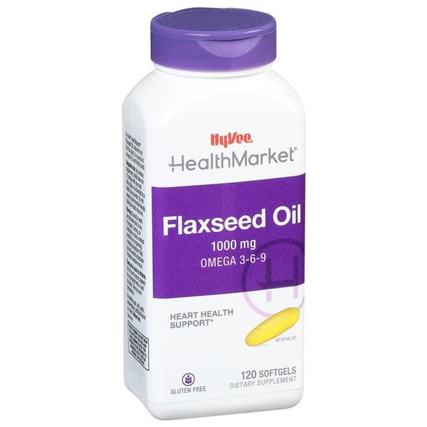 Hy-Vee Healthmarket All Natural Flaxseed Oil Softgels