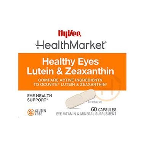 Hy-Vee Healthmarket Healthy Eyes Lutein & Zeaxanthin Eye Vitamin And Mineral Supplement Capsules